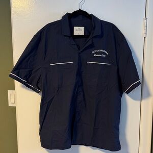 Hollister Navy Shirt with White Accents